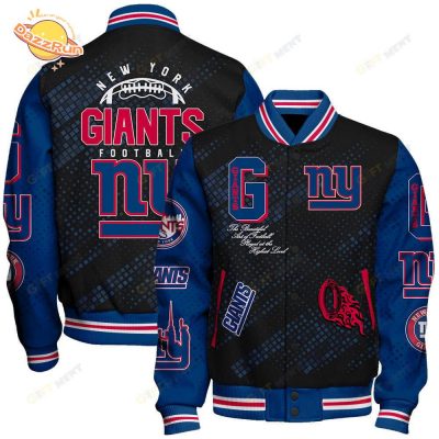 New York Giants NFL Varsity Jacket – Patterned Design