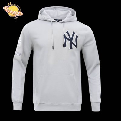 New York Yankees Classic Chenille Men’s Pullover Gray Hoodie