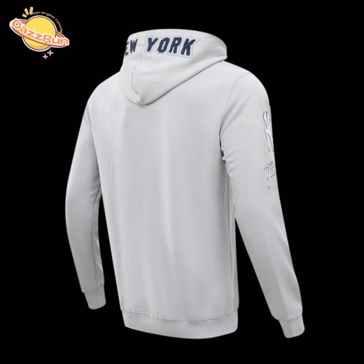 New York Yankees Classic Chenille Men’s Pullover Gray Hoodie