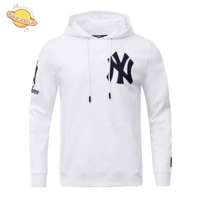 New York Yankees Classic Chenille Men’s Pullover White Hoodie