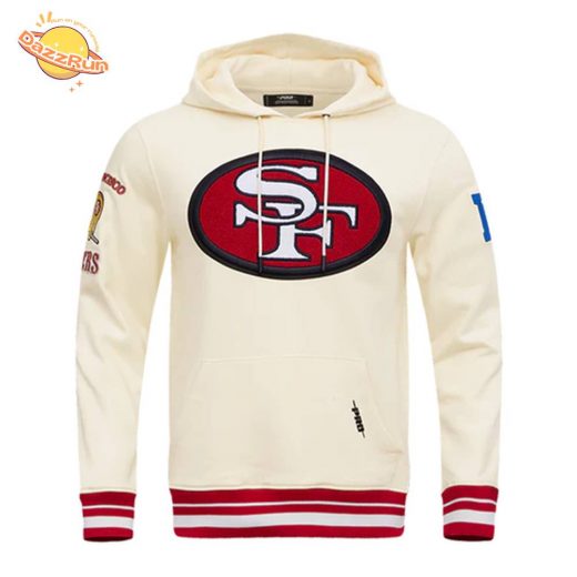 San Francisco 49ers Retro Classic Men’s Pullover Eggshell Hoodie