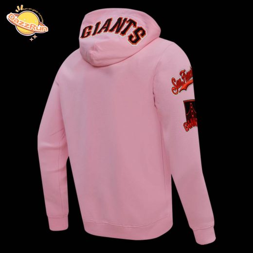 San Francisco Giants Classic Chenille Men’s Pullover Pink Hoodie