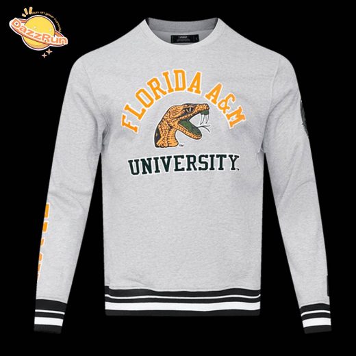 Florida A&M University Classic Men’S Stacked Logo Crewneck