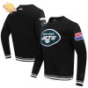 Unisex New York Jets Fanatics Black Elements Unlimited Fleece Pullover Sweatshirt