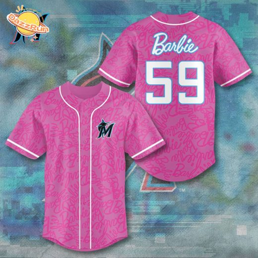 Miami Marlins X Barbie Night Game Special Limited Version Baseball Jersey