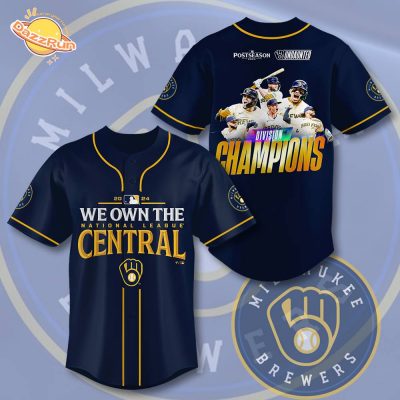 Milwaukee Brewers We Own The Central Postseason 2024 Baseball Jersey