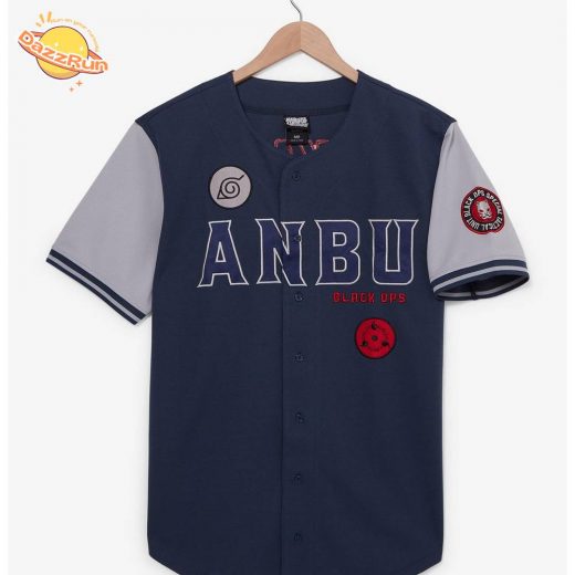 Naruto Shippuden Kakashi Hatake Anbu Black Ops Baseball Jersey