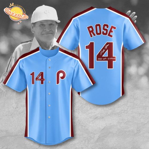 Philadelphia Phillies X Pete Rose Baseball Jersey