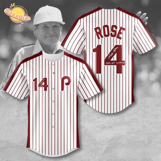 Philadelphia Phillies X Pete Rose Red Baseball Jersey