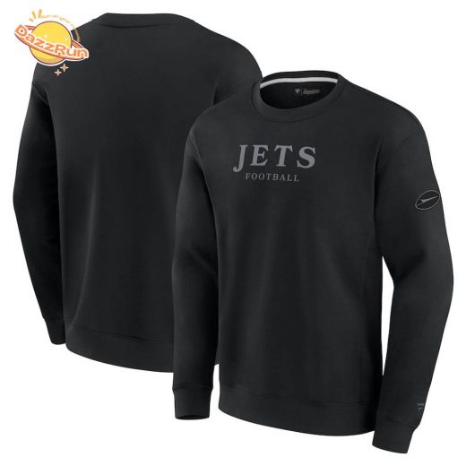 Unisex New York Jets Fanatics Black Elements Unlimited Fleece Pullover Sweatshirt