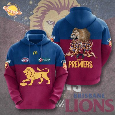 Brisbane Lions 2024 Afl Premers Hoodie