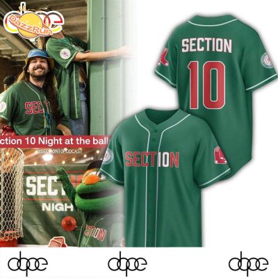 Custom Boston Red Sox Section 10 Night Special Green Baseball Jersey