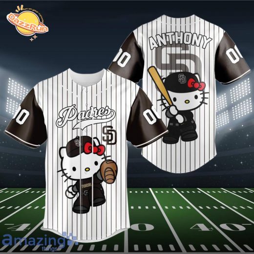 Hello Kitty Vs San Diego Padres 2024 Hot Limited Version Black Baseball Jersey