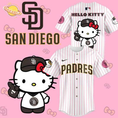 Hello Kitty Vs San Diego Padres 2024 New Design Limited Edition Baseball Jersey