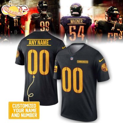 2024 Official Persionalize Name Washington Commanders Vapor Untouchable Elite Custom Alternate Limited Edition Black Jersey