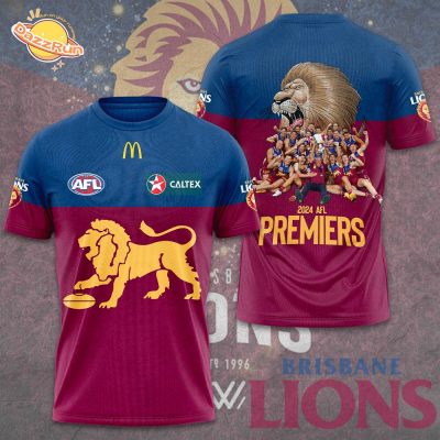 Brisbane Lions 2024 Afl Premers 3D Tshirt