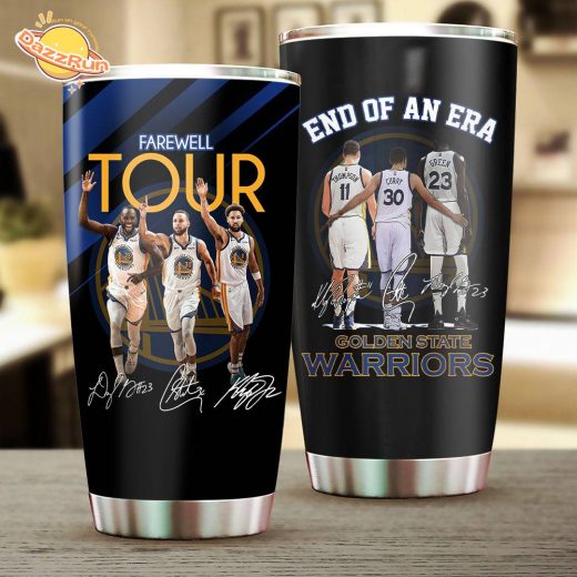 End Of An Era Golden State Warriors Limited Edition Black Tumbler Cup