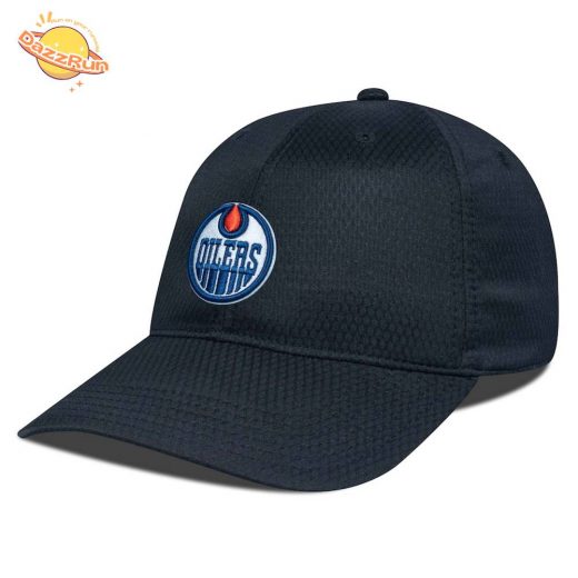 Men’S Edmonton Oilers Levelwear Black Matrix Adjustable Hat