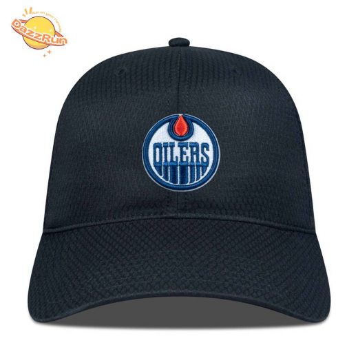 Men’S Edmonton Oilers Levelwear Black Matrix Adjustable Hat