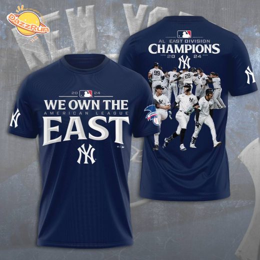 New York Yankees 3D Tshirt We Own The East Division Champion 2024