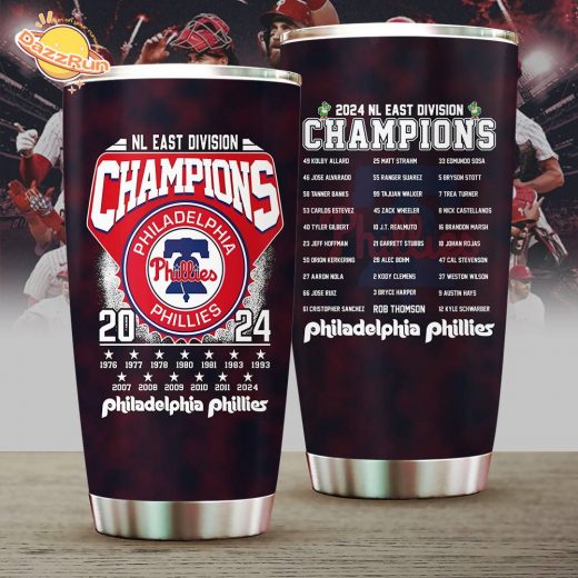 Philadelphia Phillies Nl East Division Champion 2024 Tumbler Cup