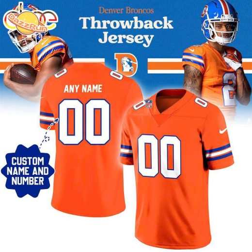 Throwback 1977 Orange Denver Broncos Mile High Collection Special Limited Jersey