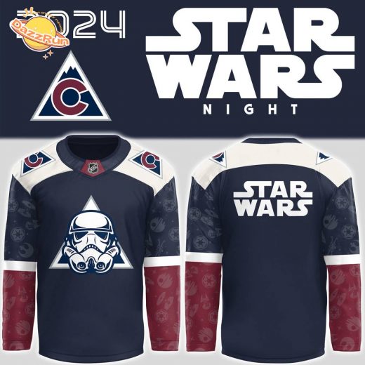 2024 Colorado Avalanche Vs Star Wars Night Hot Edition Navy Jersey