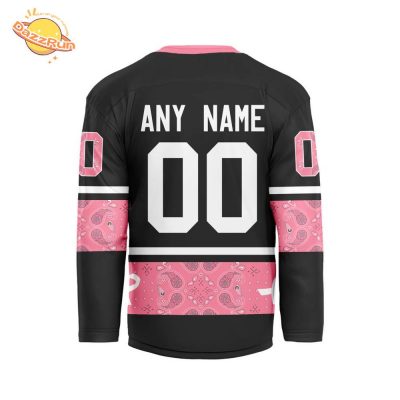 Custom Nhl Detroit Red Wings Special Pink Fight Breast Cancer V-Shaped New Design Limited Edition Jersey 2024