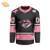 Custom Nhl Carolina Hurricanes Specialize Pink Fight Breast Cancer V-Shaped New Design Limited Edition Jersey 2024