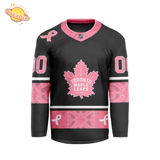 Customize Nhl Toronto Maple Leafs Specialize Pink Fight Breast Cancer V-Shaped New Design Hot Limited Edition Jersey 2024