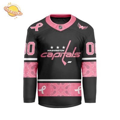 Customize Nhl Washington Capitals Specialize Pink Fight Breast Cancer V-Shaped Hot Limited Jersey 2024