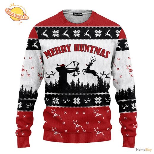 Merry Huntmas Hunting Very Hot Edition Ugly  Sweater 2024 Christmas