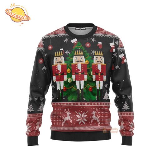 Nutcracker Christmas Tree Hot Design Ugly Sweater For Xmas 2024