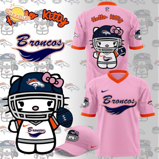 Denver Broncos X Hello Kitty Football Hot Design 2024 Pink Jersey