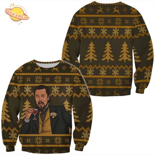 Laughing Leo Memes Woolen Ugly Special Edition 2024 Christmas Sweater