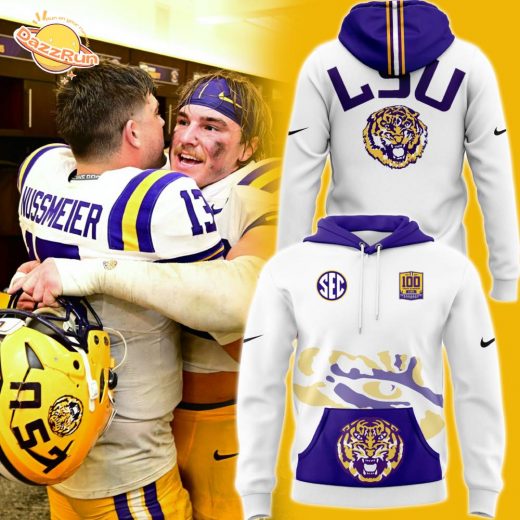 Lsu Tigers 100 Years New Version 2024 White Hoodie