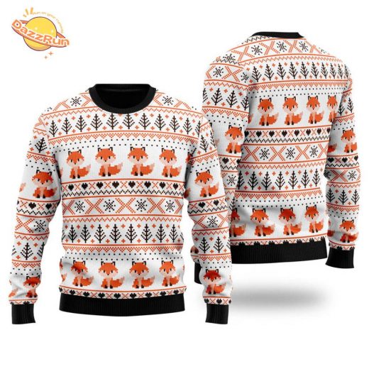 Orange Fox Xmas Ugly Hot Limited Edition 2024 Christmas Unisex Sweater