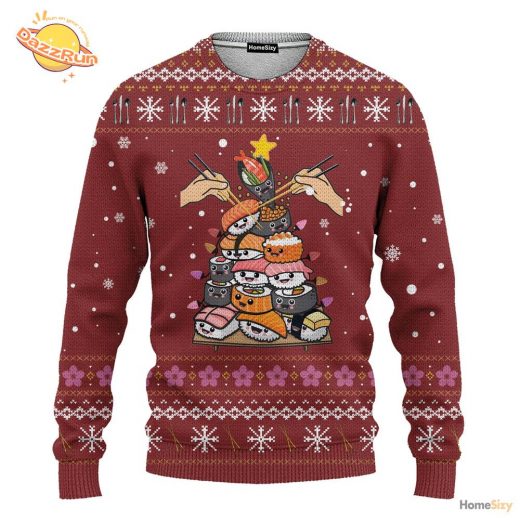 Sushi Ugly Xmas Sweater 2024 Christmas