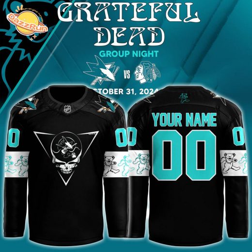 Grateful Dead Night San Jose Sharks Custom Name Fan Hot Limited 2024 Jersey