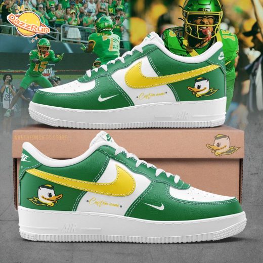 Custom Name Oregon Ducks Hot Limited Edition 2024 Air Force 1 Nike Sneaker Shoes