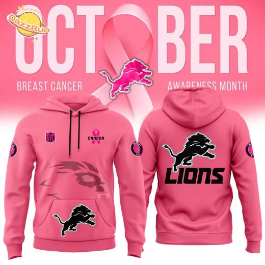 Detroit Lions 2024 October Breast Cancer Awareness Month Hoodie