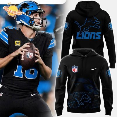 Men’S Nike Fanatics Full Black Detroit Lions Pullover 2024 Hoodie