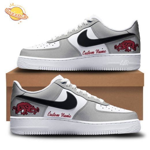 Arkansas Razorbacks Custom Name Air Force 1 Nike Sneakers 2024 Limited Edition | Unique Fan Gear