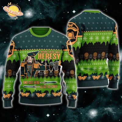 Colonel Commissar Ibram Gaunt Iconic Ugly Christmas Sweater – Warhammer 40K Holiday Style