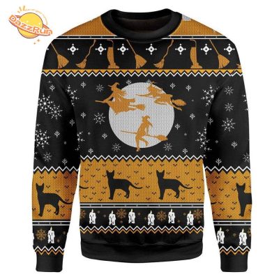 Custom Ugly Christmas Witch Sweater Jumper – Spooky Holiday Fashion