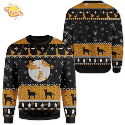 Custom Ugly Christmas Witch Sweater Jumper – Spooky Holiday Fashion