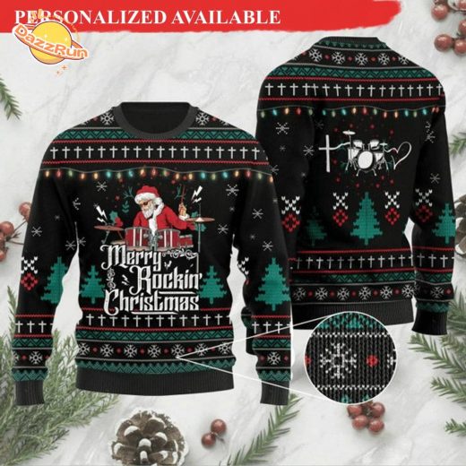 Drummer Ugly Christmas Sweater – Music Lover’s Holiday Apparel