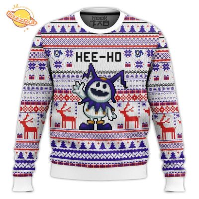 Hee-Ho, Jack Frost Shin Megami Tensei Ugly Sweater – Gaming Holiday Wear