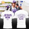 Jesus Won TCU Football 2024 Gray Shirt – Inspirational College Football Apparel