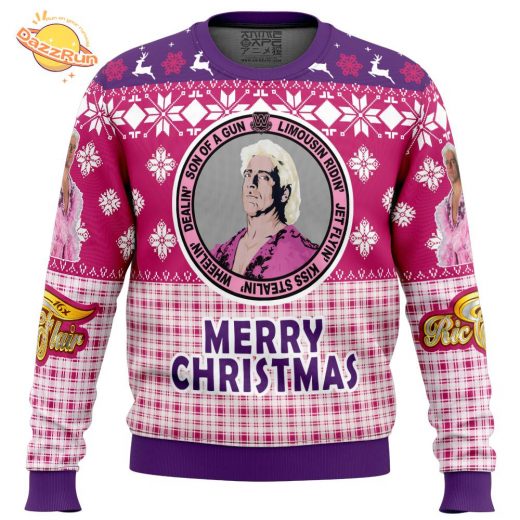 Legendary Ric Flair WWE Ugly Christmas Sweater – Holiday Wrestling Apparel